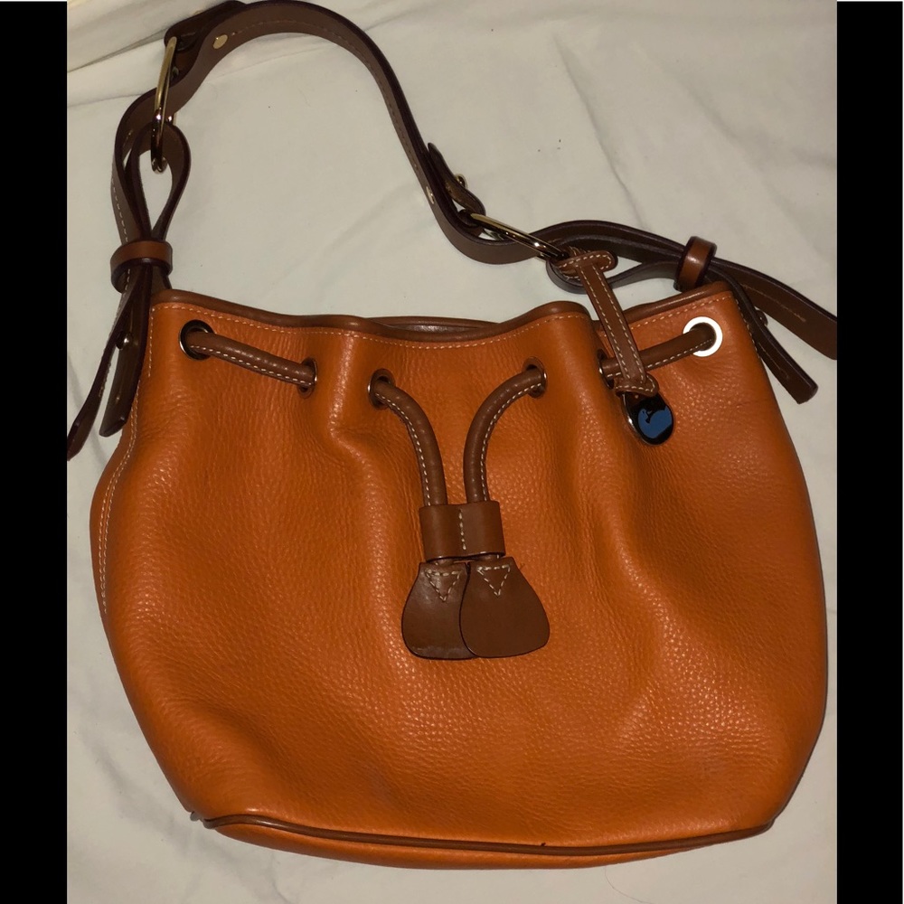 Dooney & Bourke orange leather hobo purse